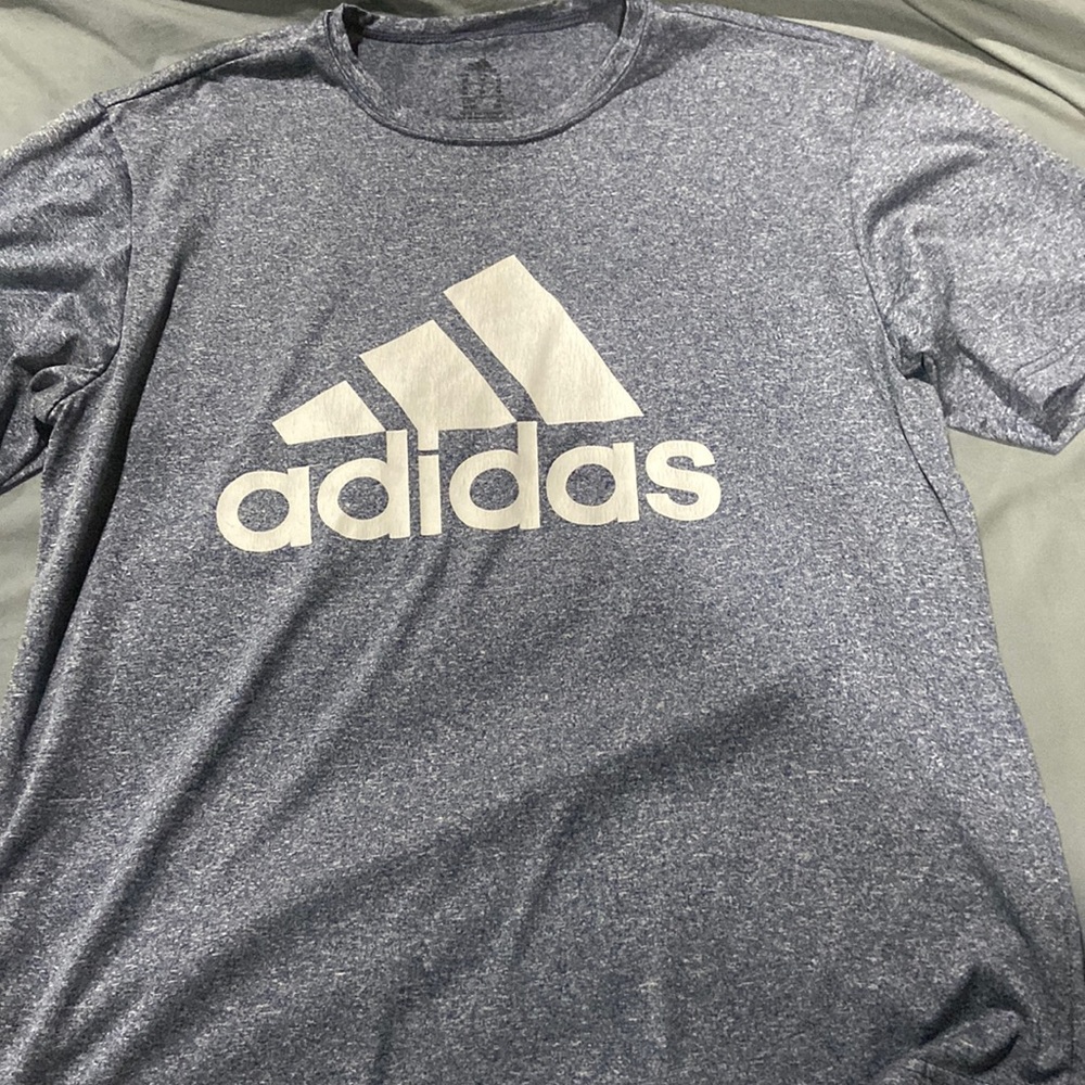Adidas blue and white shirt size medium
